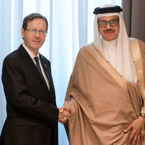 Israeli President Isaac Herzog met with Bahraini Foreign Minister Abdullatif bin Rashid Al-Zayani 