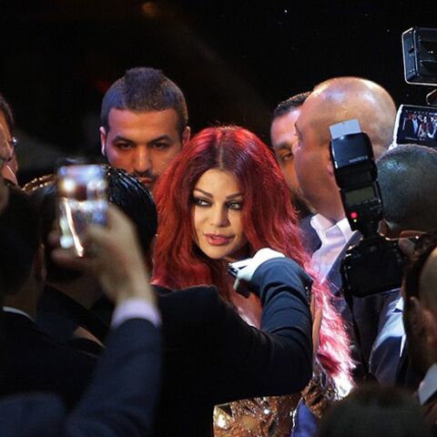 Lebanese pop star Haifa Wehbe arrives for the Premiere of he movie 'Halawet Rooh' at a movie theatre in the town of Dbayeh, North of Beirut on April 8 , 2014. AFP PHOTO/JOSEPH EIDEID        (Photo credit should read JOSEPH EID/AFP/Getty Images)