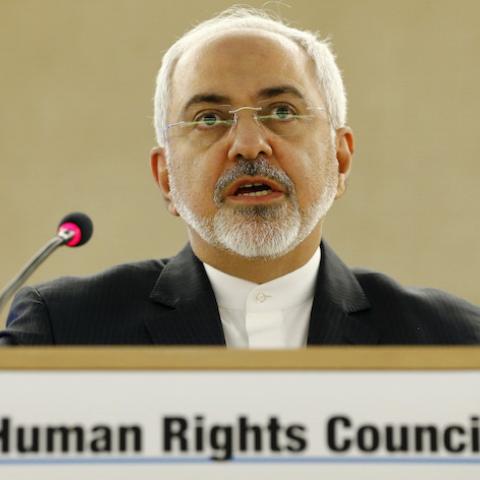 Iranian Foreign Minister Mohammad Javad Zarif addresses the 28th Session of the Human Rights Council at the United Nations in Geneva March 2, 2015.          REUTERS/Denis Balibouse (SWITZERLAND  - Tags: POLITICS TPX IMAGES OF THE DAY)   - RTR4RQCQ