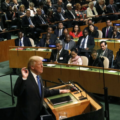 U.S. President Donald Trump addresses the 72nd United Nations General Assembly at U.N. headquarters in New York, U.S., September 19, 2017. REUTERS/Brendan McDermid - HP1ED9J1M62W6