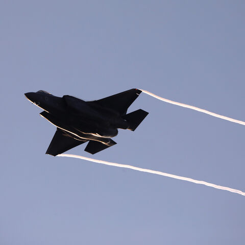 Israeli Air Force F-35 flies during an aerial demonstration at a graduation ceremony for Israeli air force pilots at the Hatzerim air base in southern Israel December 26, 2018. REUTERS/Amir Cohen - RC1E7D135800