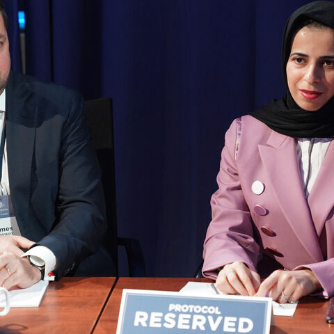 NEW YORK, NEW YORK - SEPTEMBER 24: Lolwah Rashid Al-Khater, Spokesperson of the Ministry of Foreign Affairs of the State of Qatar, speaks at the APCO backstage studio during the 2019 Concordia Annual Summit - Day 2 at Grand Hyatt New York on September 24, 2019 in New York City. (Photo by Leigh Vogel/Getty Images for Concordia Summit)