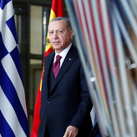 Turkish President Tayyip Erdogan arrives for a meeting with EU Council President Charles Michel in Brussels, Belgium March 9, 2020. REUTERS/Francois Lenoir - RC2HGF9IKHPP