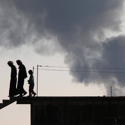 HOLE, SYRIA - NOVEMBER 09:  November 9, 2015 in Hassica, Rojava, Syria.  (Photo by John Moore/Getty Images)