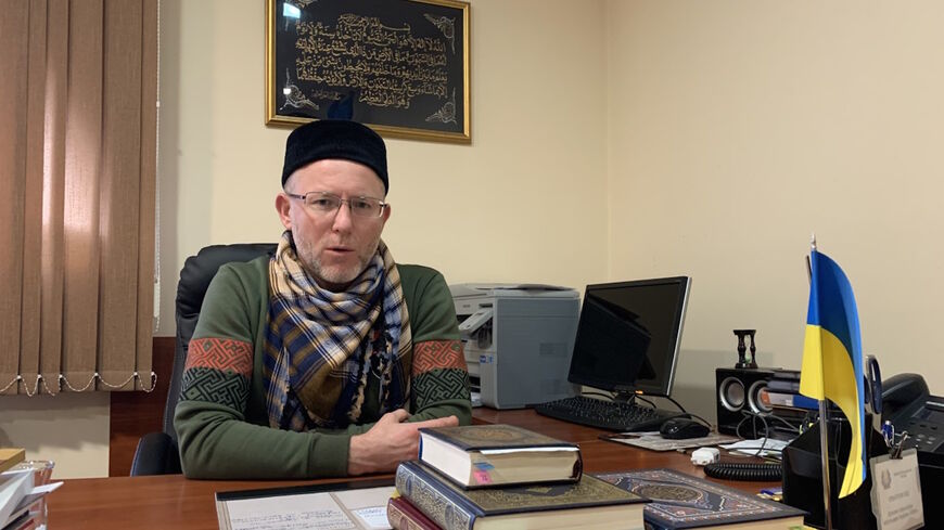 Mufti of the Religious Administration of Muslims of Ukraine Said Ismagilov, Kyiv, Jan. 18, 2022 (Amberin Zaman/Al-Monitor)