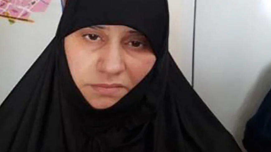 A photo of Abu Bakr al-Baghdadi's wife after her capture by Turkish authorities (Turkish Security Officials handout)