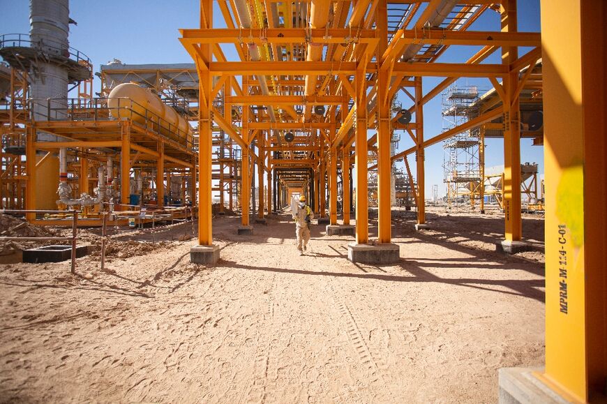 A gas separation plant under construction near Basra, Iraq, which has pledged to phase out gas flaring by 2030