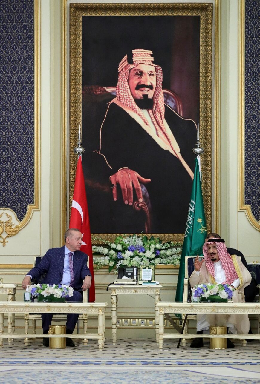 The arrival of Erdogan, pictured with Saudi King Salman in Jeddah, will be seen as a win by officials in the kingdom keen to move past the killing of Jamal Khashoggi, an analyst said