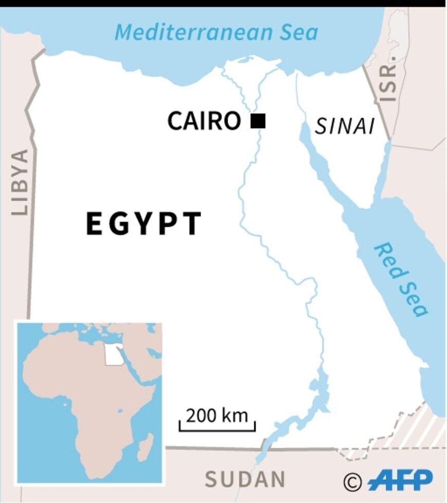 Map of Egypt showing Sinai