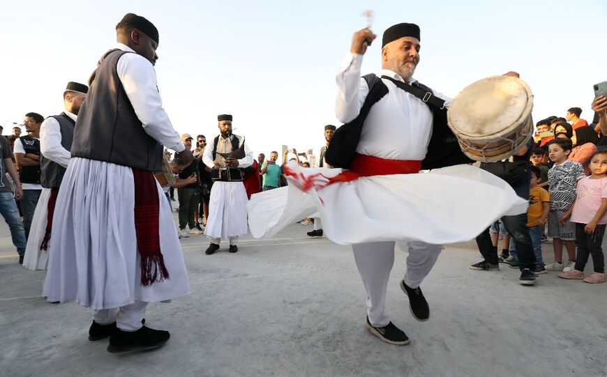 Libyan musicians performed during the inauguration of the skatepark, a first in the country