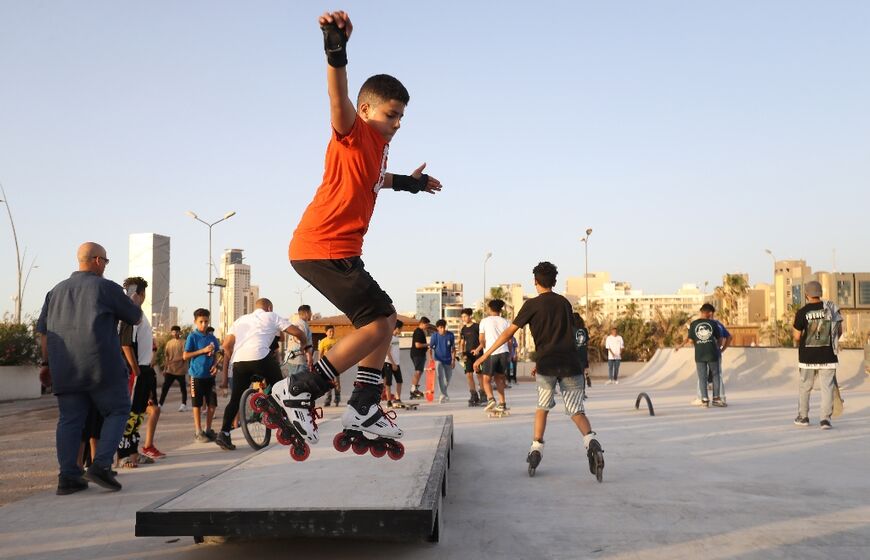The US-funded facility was built by Make Life Skate Life, a charity that has set up 'free-of-charge, community-built concrete skateparks' in Iraq, Bolivia and India