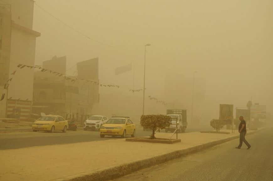 Sandstorms are becoming more and more regular in Iraq, leaving the capital's streets nearly deserted for hours at a time and further sapping taxi drivers' incomes