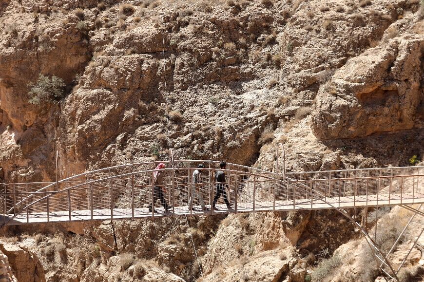 Visitors to the monastery must climb 300 steps and walk across a bridge to reach the site which is party carved into the rock and houses an 11th century church adorned with icons, ancient murals and writing that appeals to both Christians and Muslims