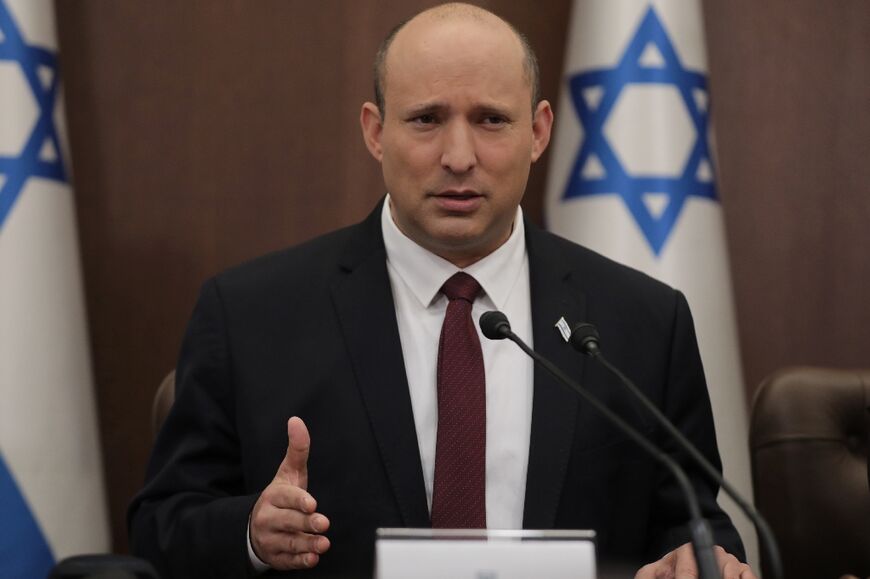 Israeli Prime Minister Naftali Bennett chairs a weekly cabinet meeting in Jerusalem, on June 19, 2022