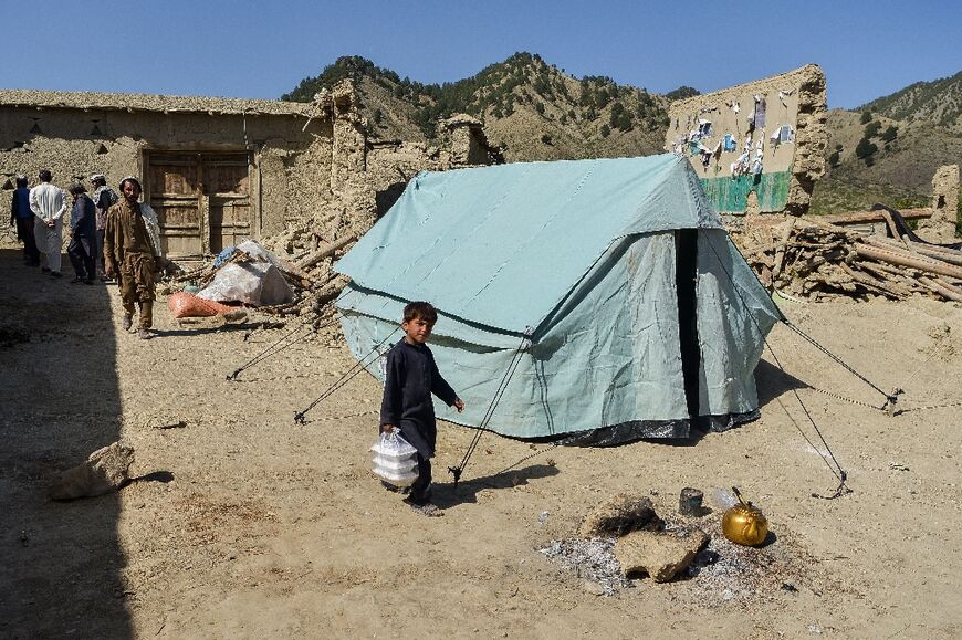 With many dwellings reduced to rubble, most villages in Wuchkai are now sleeping in tents