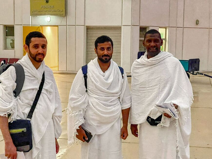 Qatari pilgrims are seen arriving in Mecca. Qataris had been unable to take part in the pilgrimage to Islam's holiest city since 2017