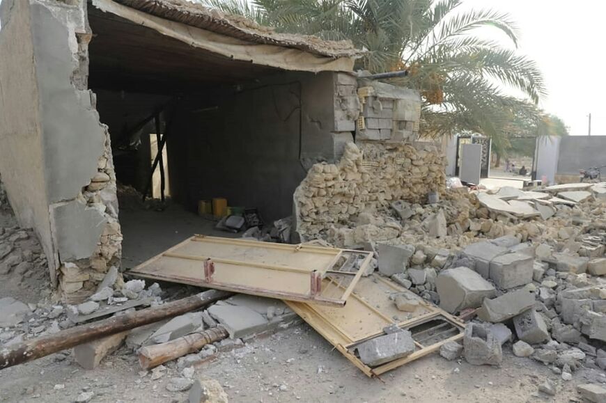 The quake hit 100 kilometres (60 miles) southwest of the Iranian port city of Bandar Abbas in Hormozgan province completely destroying the village of Sayeh Khosh