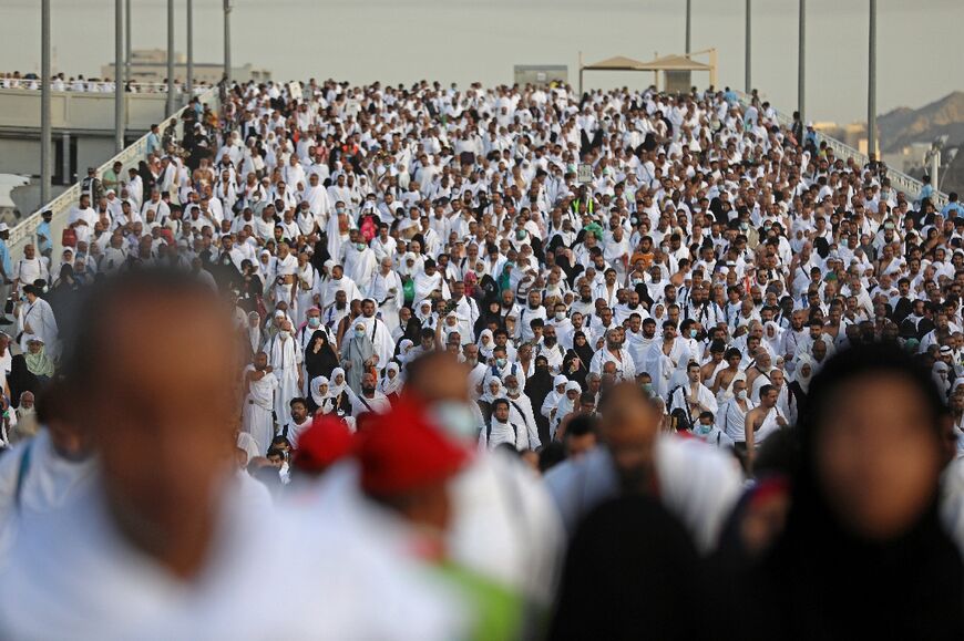 Thousands of people thronged Mina for the stoning ritual
