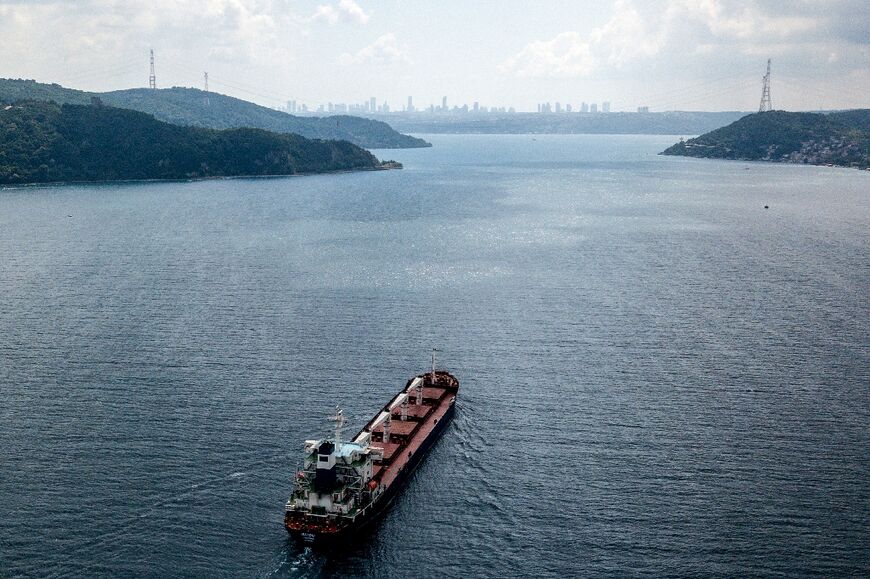 The first wartime grain ship from Ukraine crossed Istanbul on Wednesday, with three more setting sail on Friday