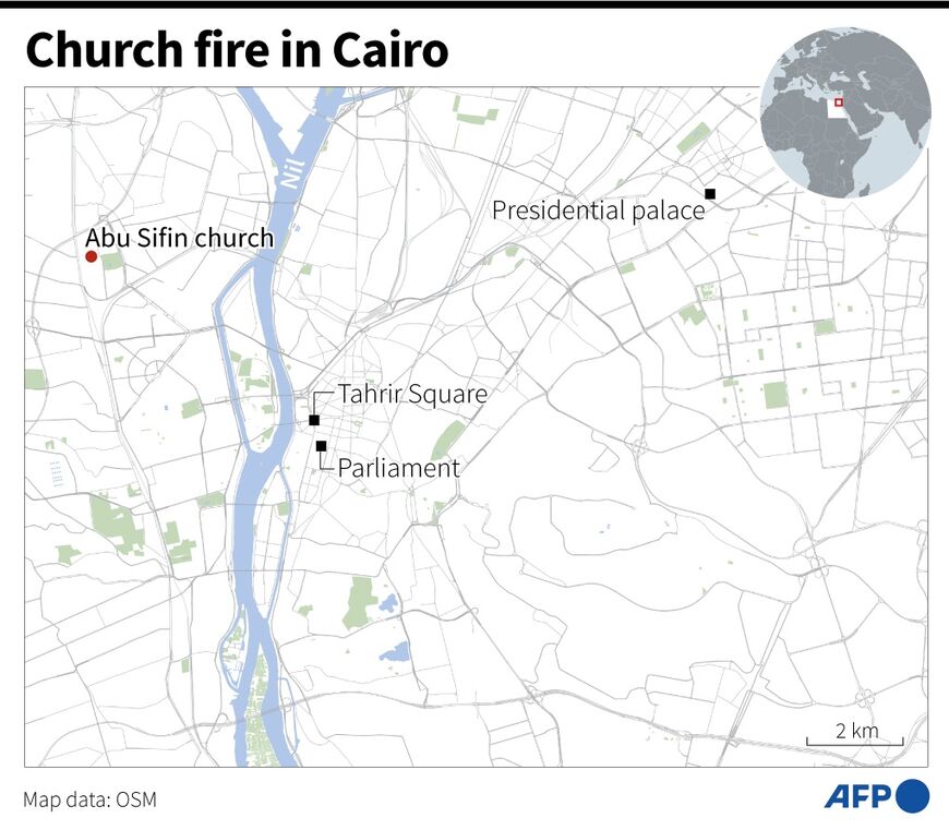 Fire in Cairo church