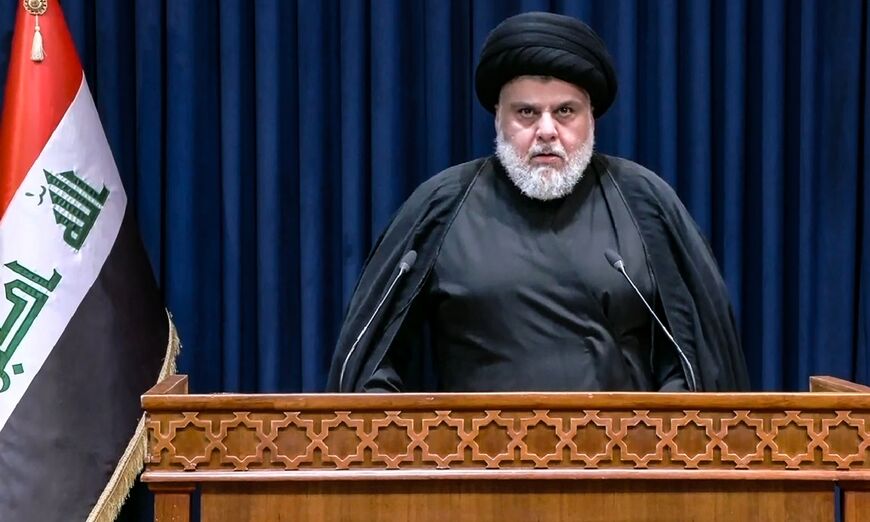 Shiite preacher Moqtada Sadr, whose bloc won the most seats in Iraq's elections last year, demanded today that parliament be dissolved and new elections be called