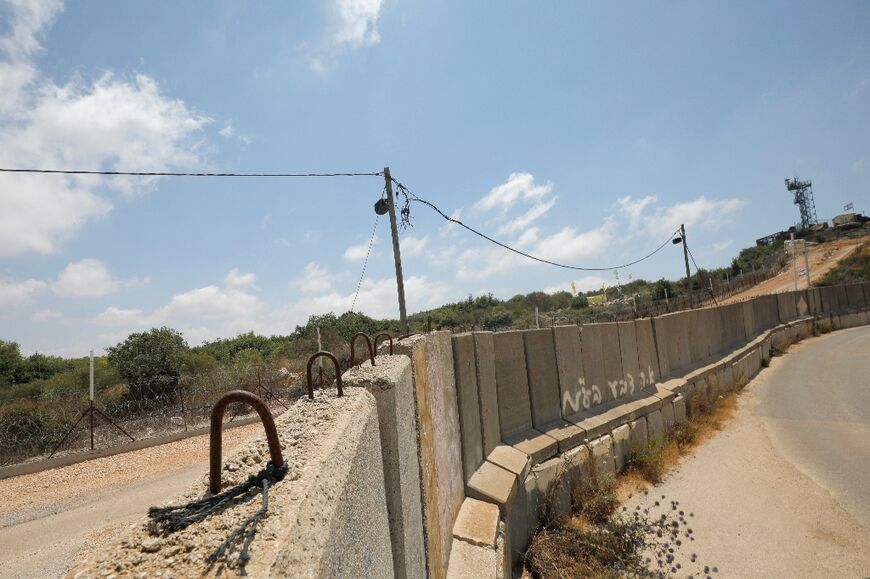 Israel's border with Lebanon near the Israeli kibbutz of Shtula