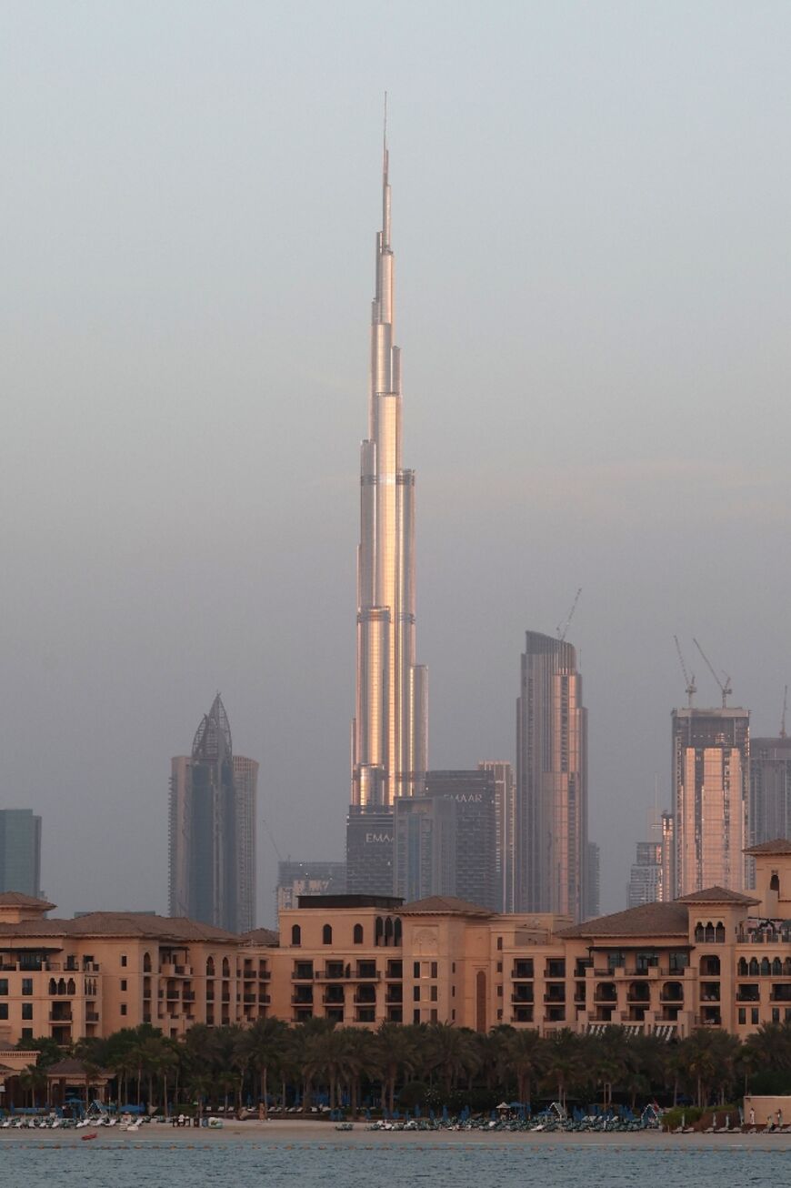 Downtown Dubai and the Gulf emirate's Burj Khalifa, the world's tallest building