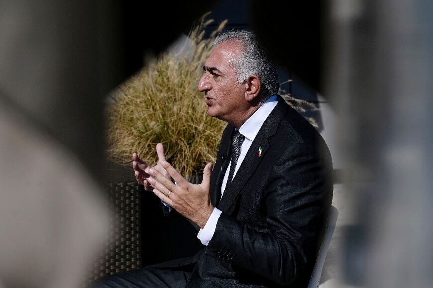 Reza Pahlavi, the son of the late Shah of Iran, speaks during an interview in Washington on September 27, 2022