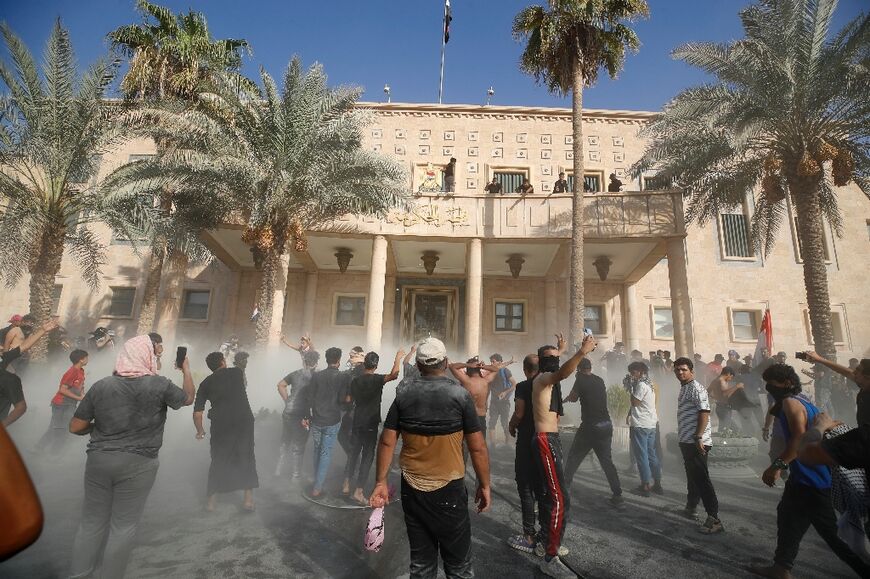 In August, supporters of Sadr stormed the Republican Palace, a ceremonial building in the fortified Green Zone