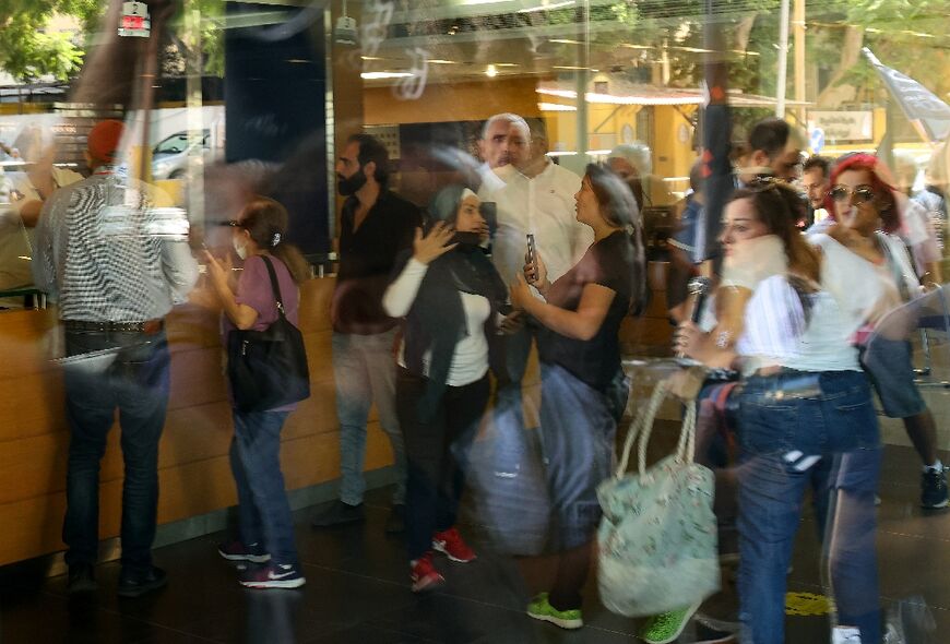 A woman held up a bank in Beirut on September 14, 2022, demanding access to her sister's deposits, one of a spate of such incidents in recent weeks