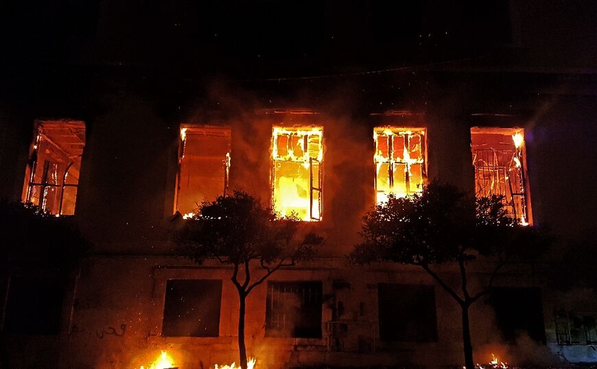 The main municipality building in the northern city of Tripoli was torched last year by demonstrators angered by the country's worst ever economic crisis