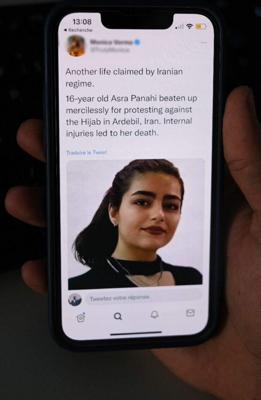 Asra Panahi, 15, died after being beaten by the security forces at school, teachers say