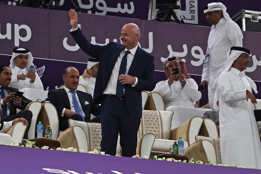 FIFA president Gianni Infantino, pictured in Doha on September 9, 2022, has defended Qatar and said the World Cup will be the "best ever, on and off the field"