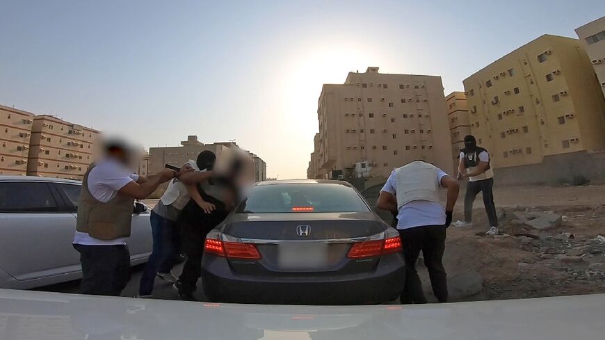 Saudi anti-drug agents arrest an alleged smuggler in Jeddah. The kingdom is captagon's main market