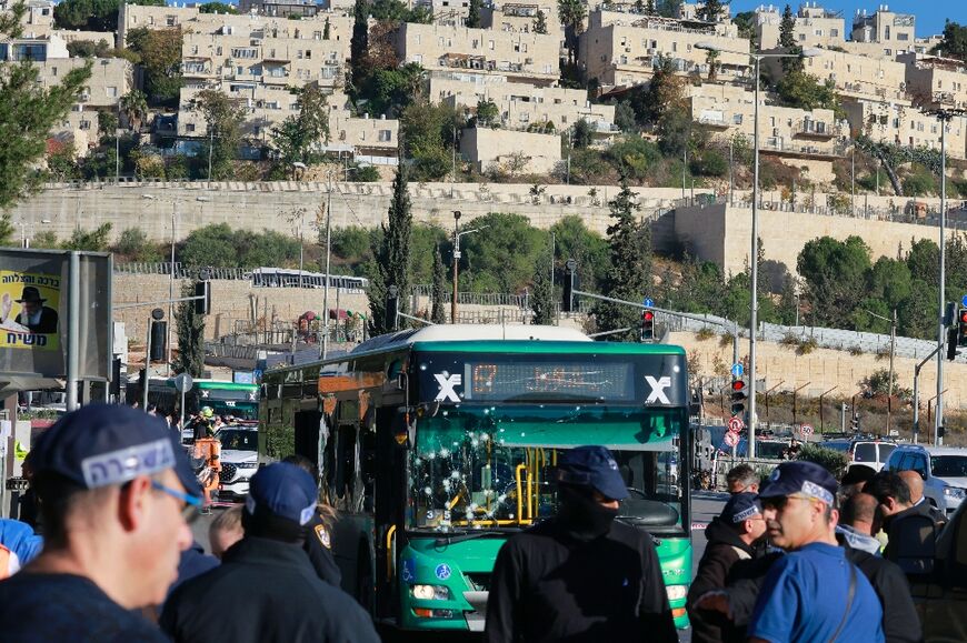 The bombs struck two bus stations a short distance apart on the outskirts of Jerusalem