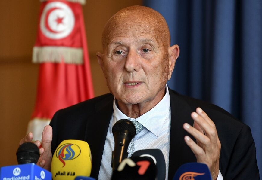 Tunisian politician Ahmed Najib Chebbi, pictured here in April, has called on President Kais Saied to step down
