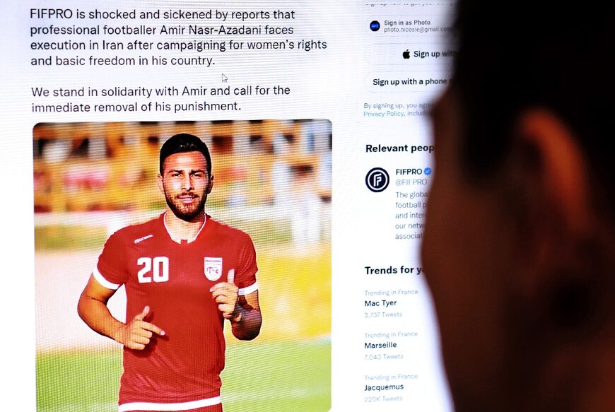 Iranian footballer Amir Nasr-Azadani faces a charge that carries the death penalty
