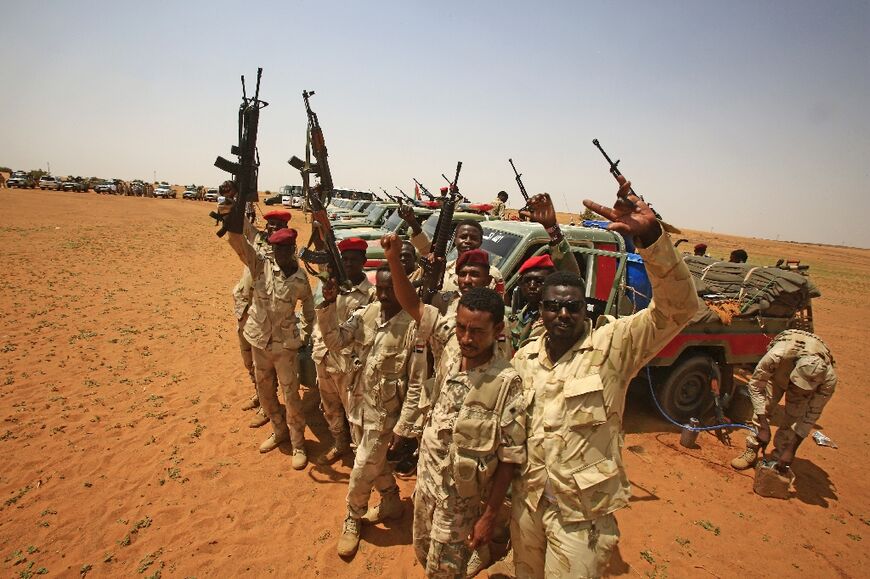 Members of Sudan's paramilitary Rapid Support Forces (RSF), pictured on September 25, 2019