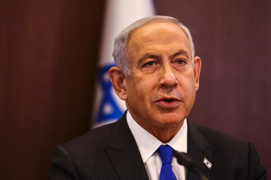 Israeli Prime Minister Benjamin Netanyahu chairs a weekly cabinet meeting in Jerusalem 