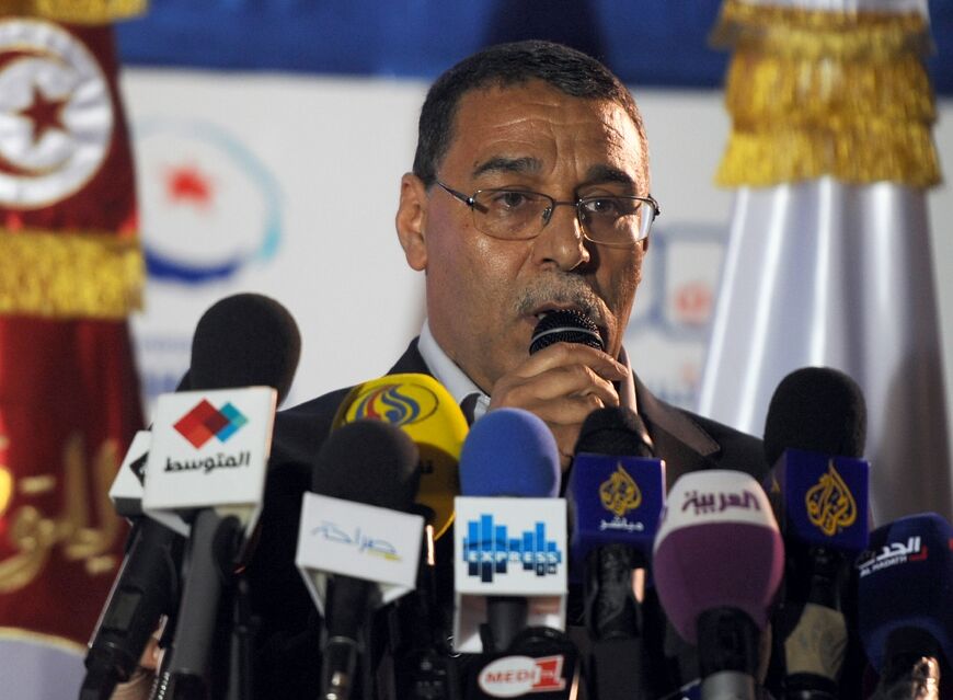 Abdelhamid Jelassi, a former senior member of the Ennahdha party, seen here in 2014, was also reported to have been arrested