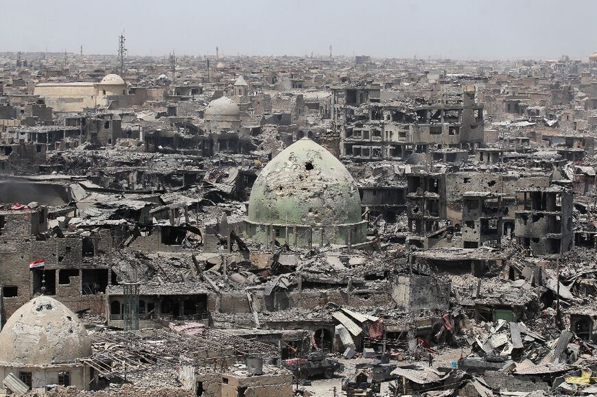 Much of Mosul's Old City was destroyed, as seen in this file photo from July 9, 2017, in the gruelling battle to dislodge the jihhadists of the Islamic State group