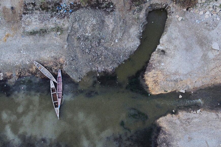 Drought in Iraq has dropped the water level of the Abu Lehya river in Dhi Qar province, seen on March 6, 2023