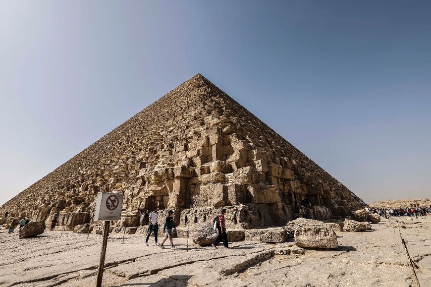 The Great Pyramid is the largest in Giza, and the only surviving structure of the seven wonders of the ancient world