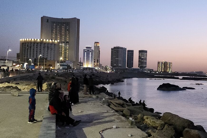 The seaside cornish in Libya's capital Tripoli