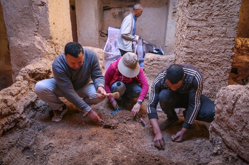 Archaeologists dig in the ruins of a synagogue in Tagadirt : efforts to uncover Jewish treasures are one of the outcomes of warming ties since Morocco and Israel normalised relations in 2020