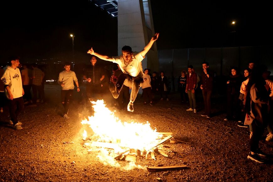 Fireworks and bonfires traditionally mark the last Wednesday of the Persian year, a fire festival known as Chaharshanbeh-Soori
