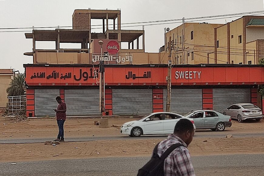 A closed restaurant in the south of Khartoum