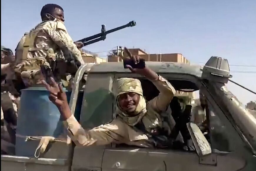 A Sudanese paramilitary Rapid Support Forces (RSF) fighter, pictured on April 23, 2023