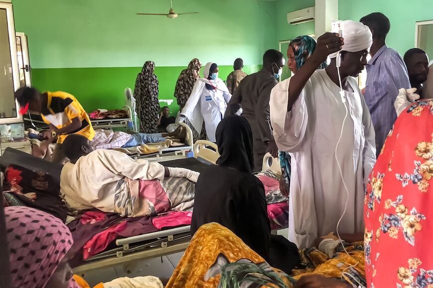 A crowded hospital in El Fasher in Sudan's North Darfur region, seen in this April 19 photograph provided by Doctors Without Borders (MSF)