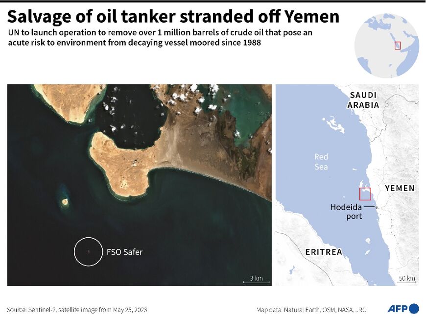 Salvage of oil tanker stranded off Yemen